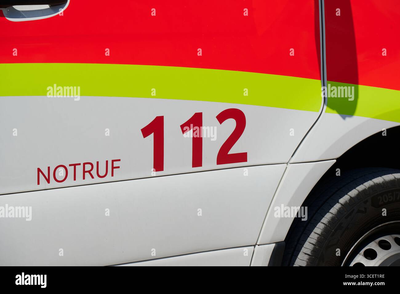 The Text Notruf Means Emergency Call In English And The Number 112 On A ...
