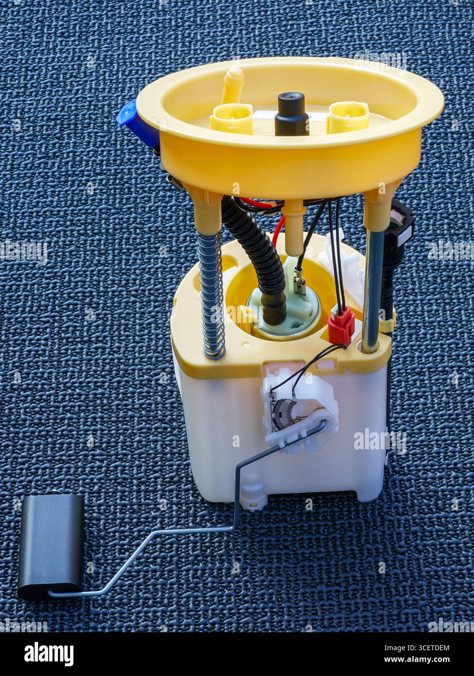 Close-up of a car electric fuel pump module with wiring and float ...