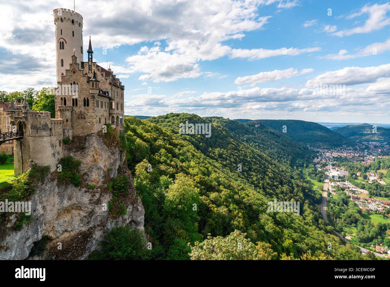 Castle Lichtenstein: A Majestic Summer View in Germany Stock Photo - Alamy