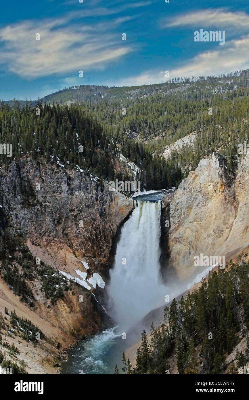 Upper Falls of the Yellowstone River Stock Photo - Alamy