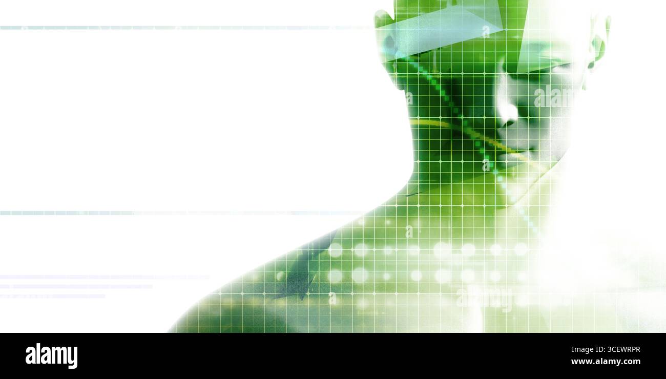 Digital Identity Management as New Technology Art Stock Photo