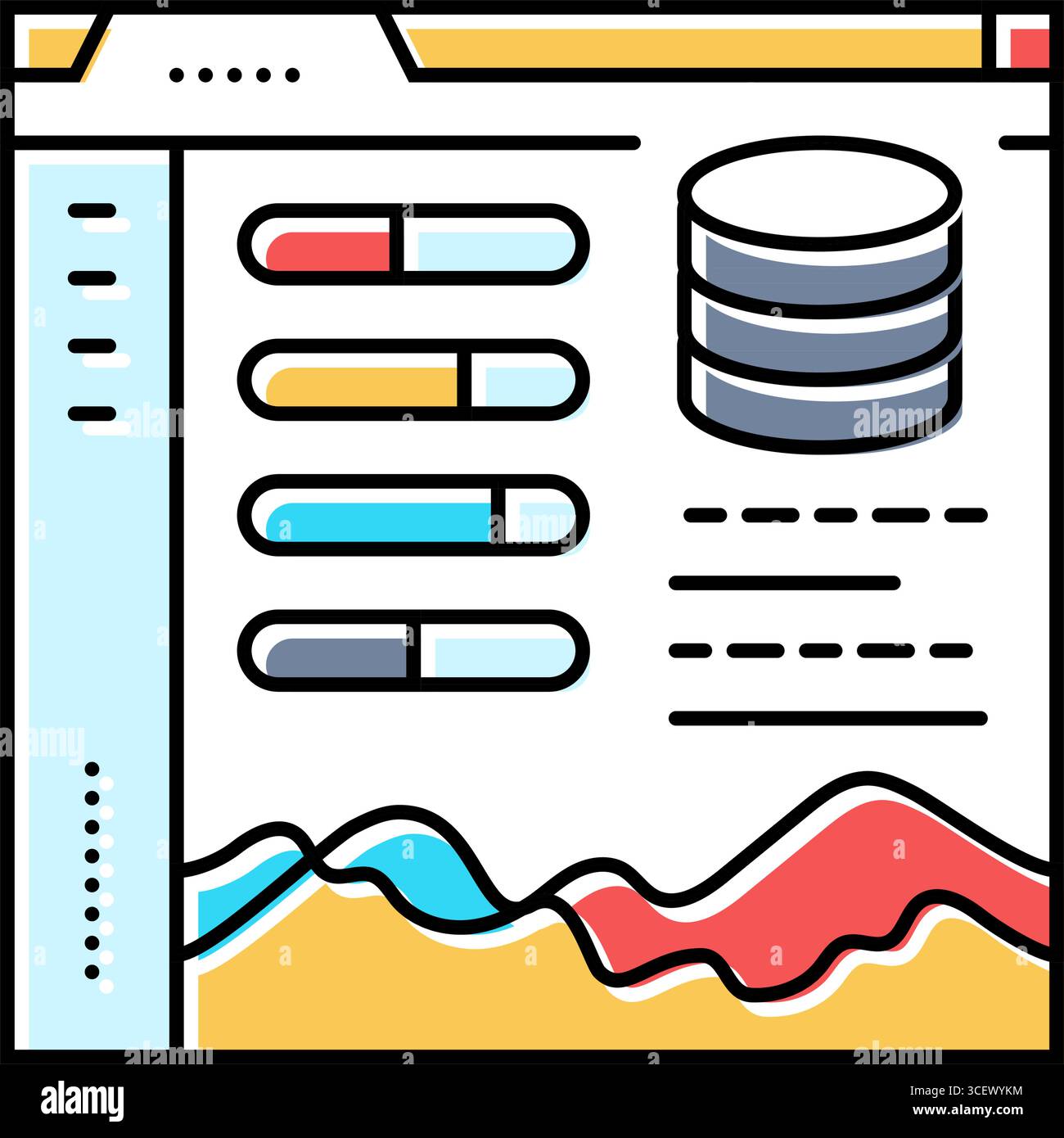 visualization dashboard color icon vector illustration Stock Vector ...