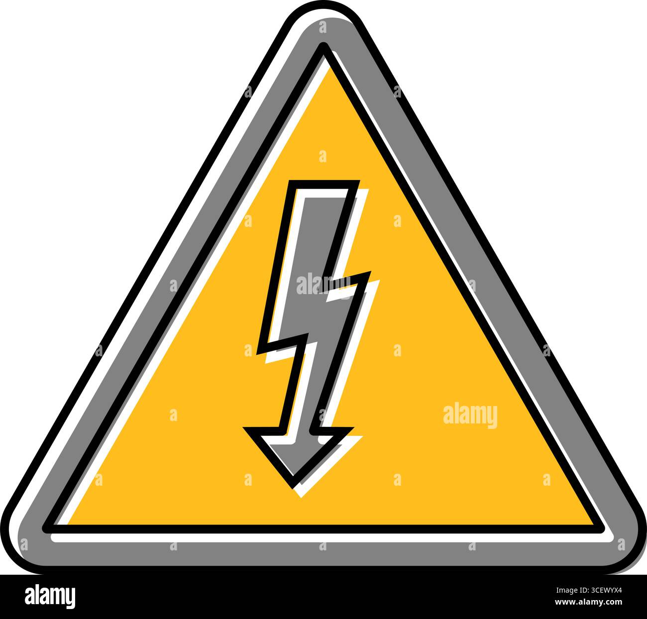 electrical safety injury prevention color icon vector illustration ...