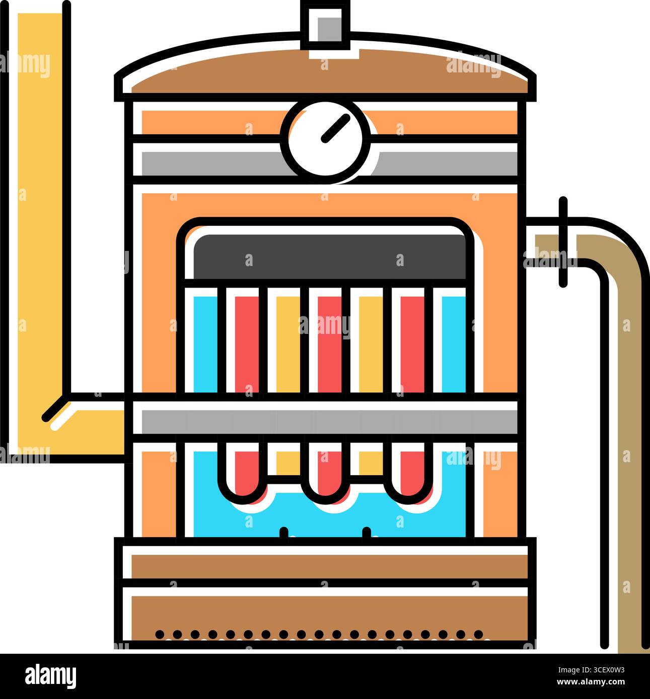steam powered pump industry color icon vector illustration Stock Vector ...
