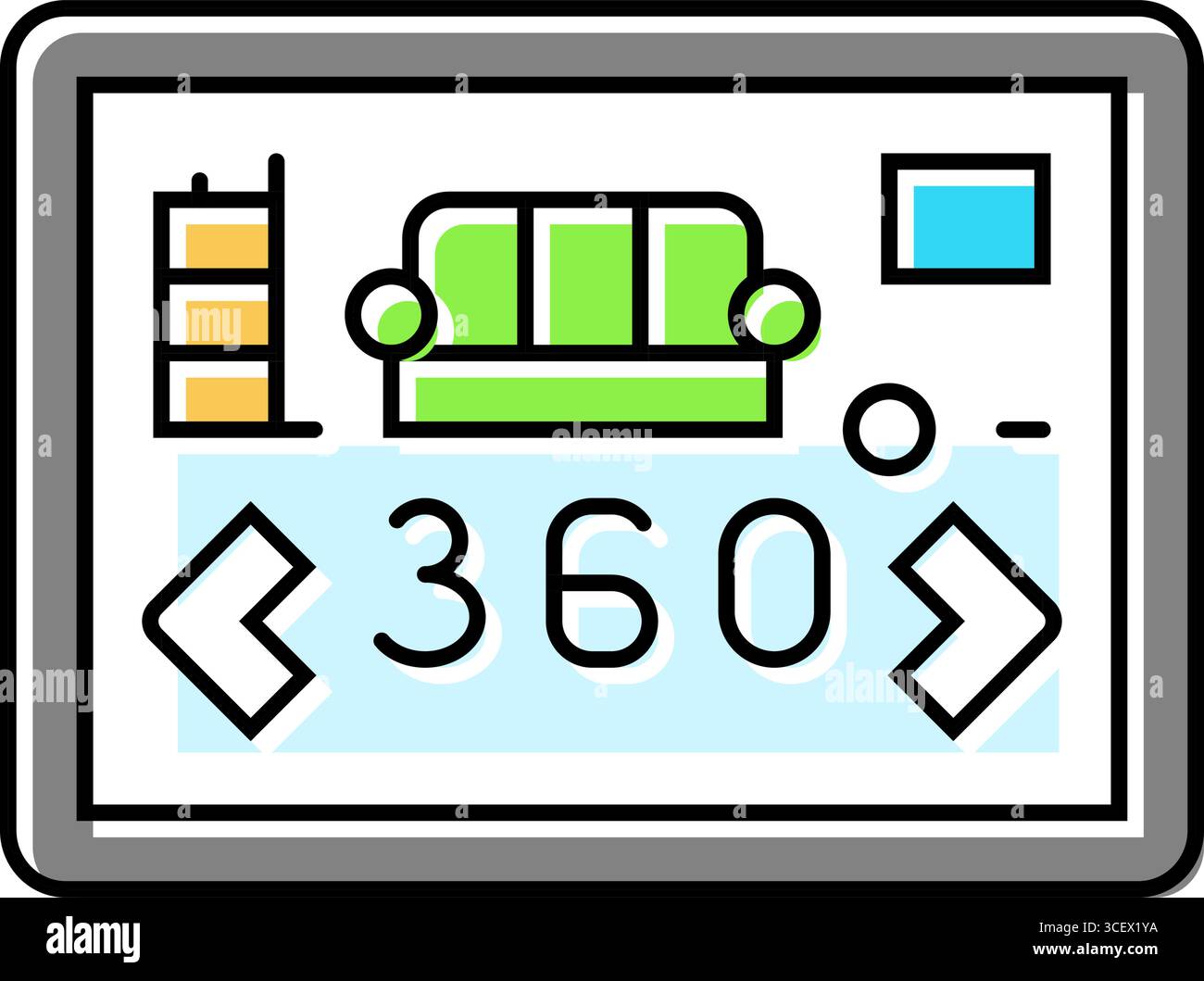 virtual tour augmented reality color icon vector illustration Stock ...