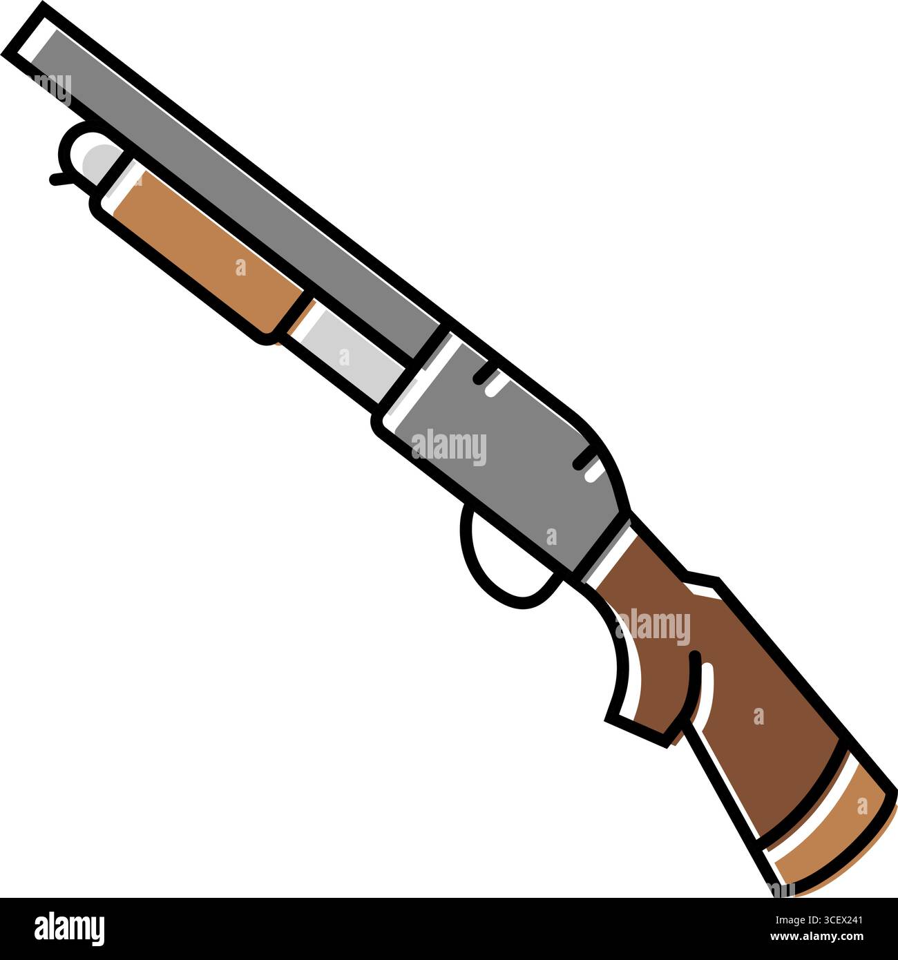 shotgun or rifle redneck color icon vector illustration Stock Vector ...