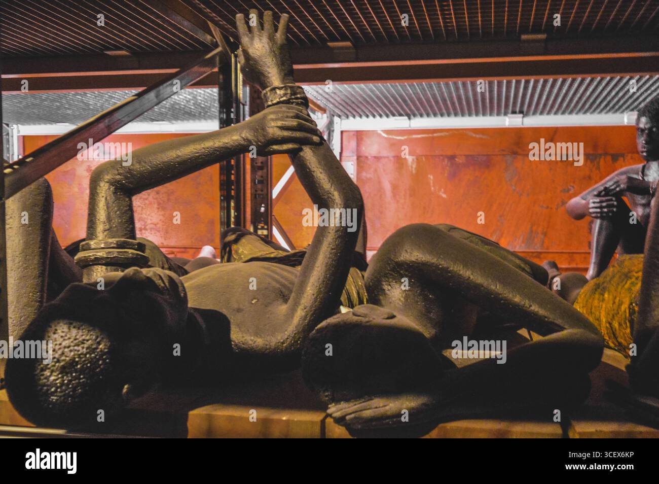 Chained human figure sculptures at German Technology Museum Berlin ...