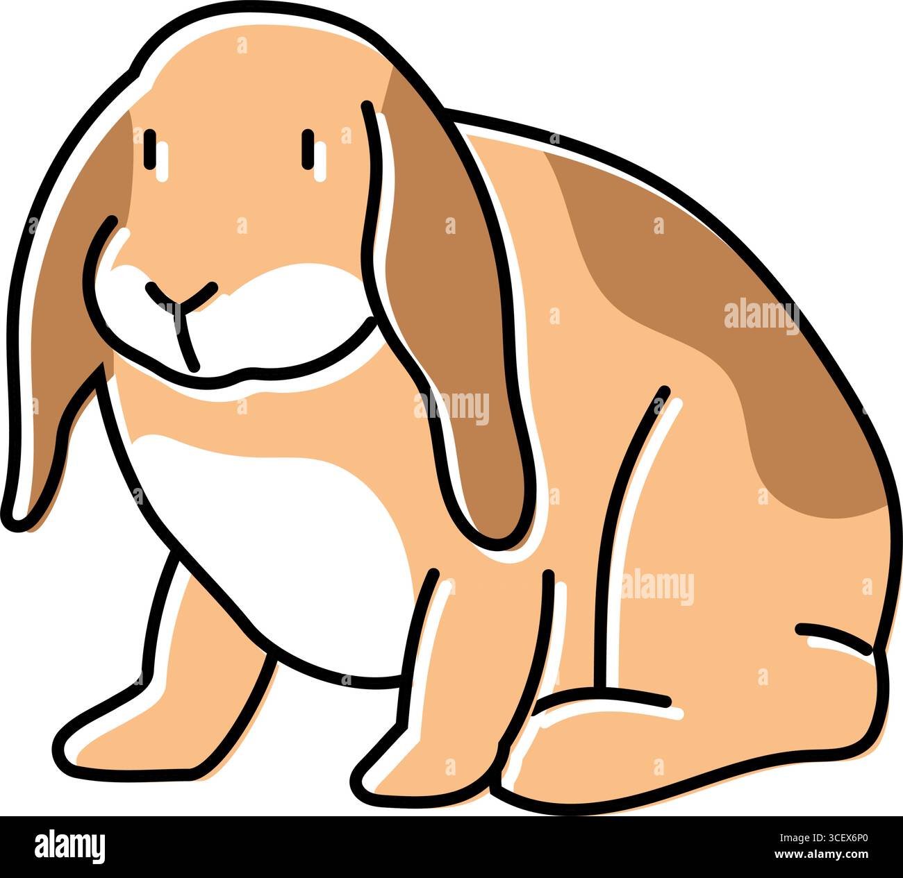 rabbit pet home color icon vector illustration Stock Vector Image & Art ...