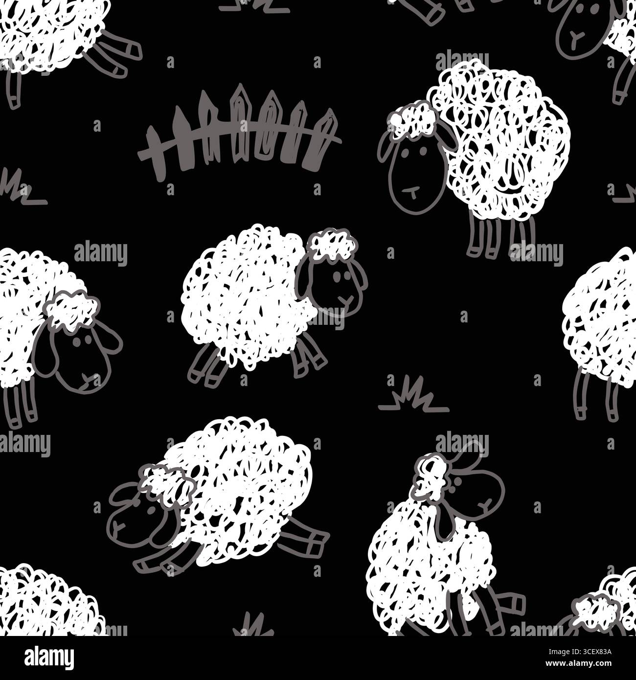 sheep vector doodle set vector and memo Stock Vector