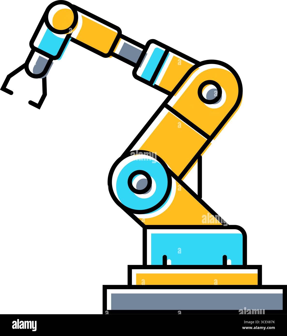 robotic arm ai integration color icon vector illustration Stock Vector ...