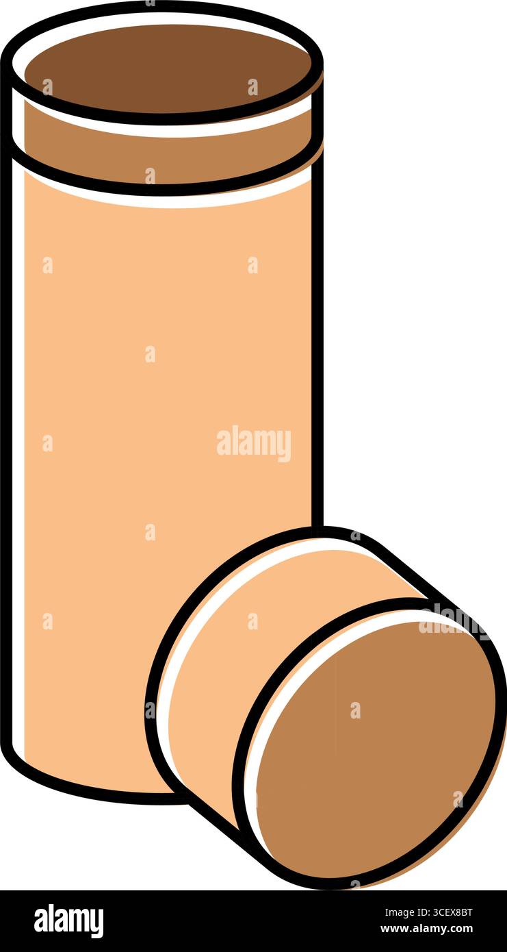 tube cap cardboard packaging color icon vector illustration Stock ...
