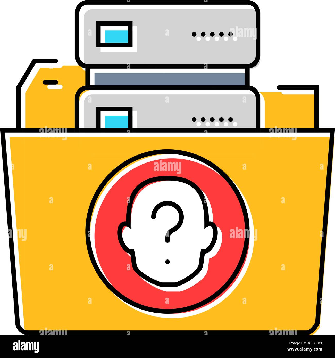 data anonymization ethical ai color icon vector illustration Stock ...