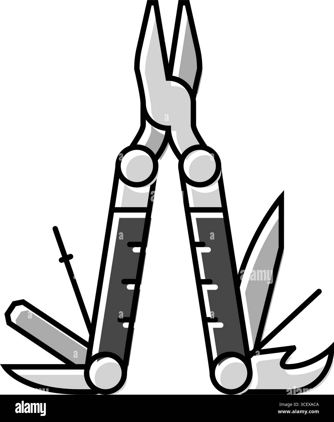 multi tool titanium color icon vector illustration Stock Vector Image ...