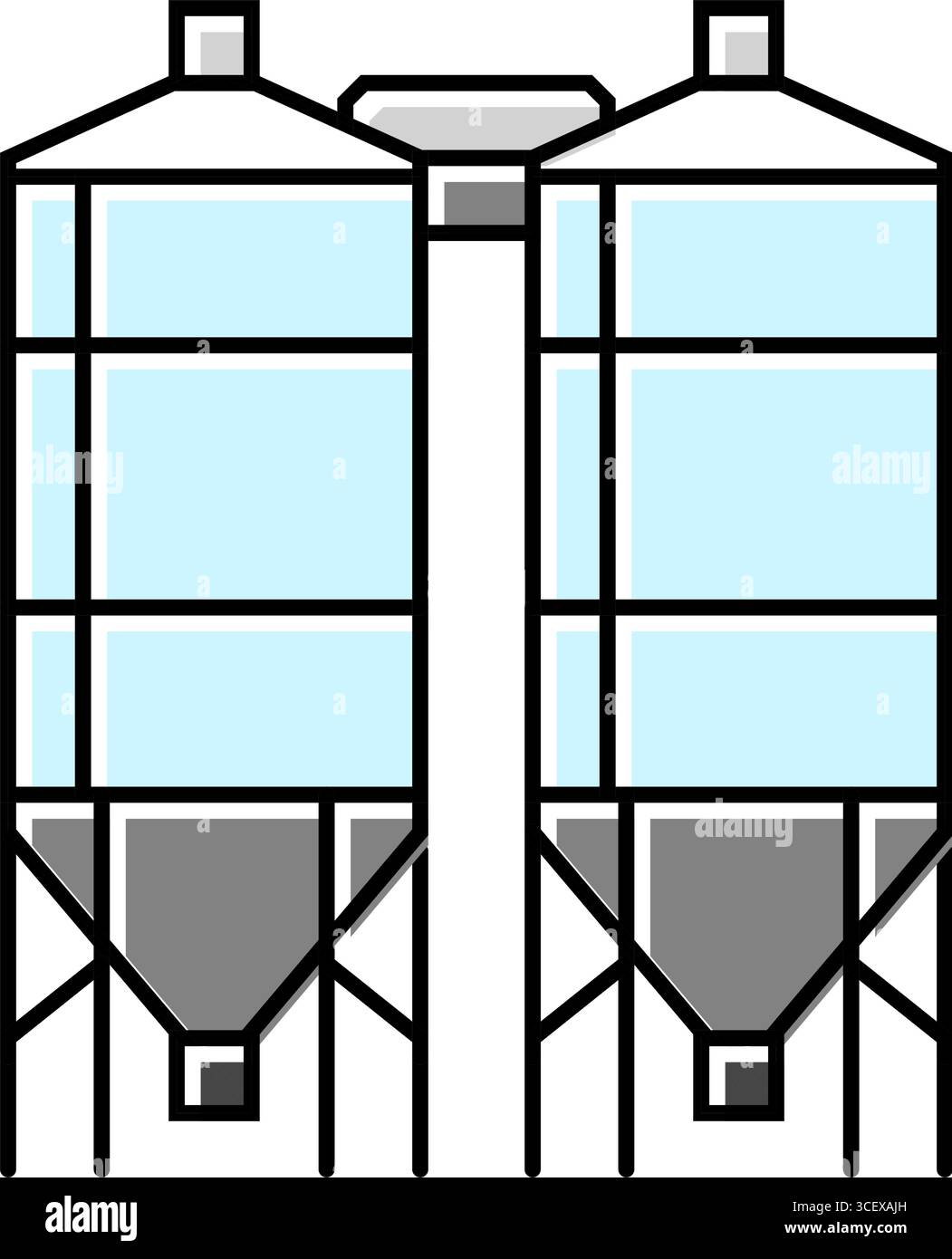 silo cement concrete color icon vector illustration Stock Vector Image ...