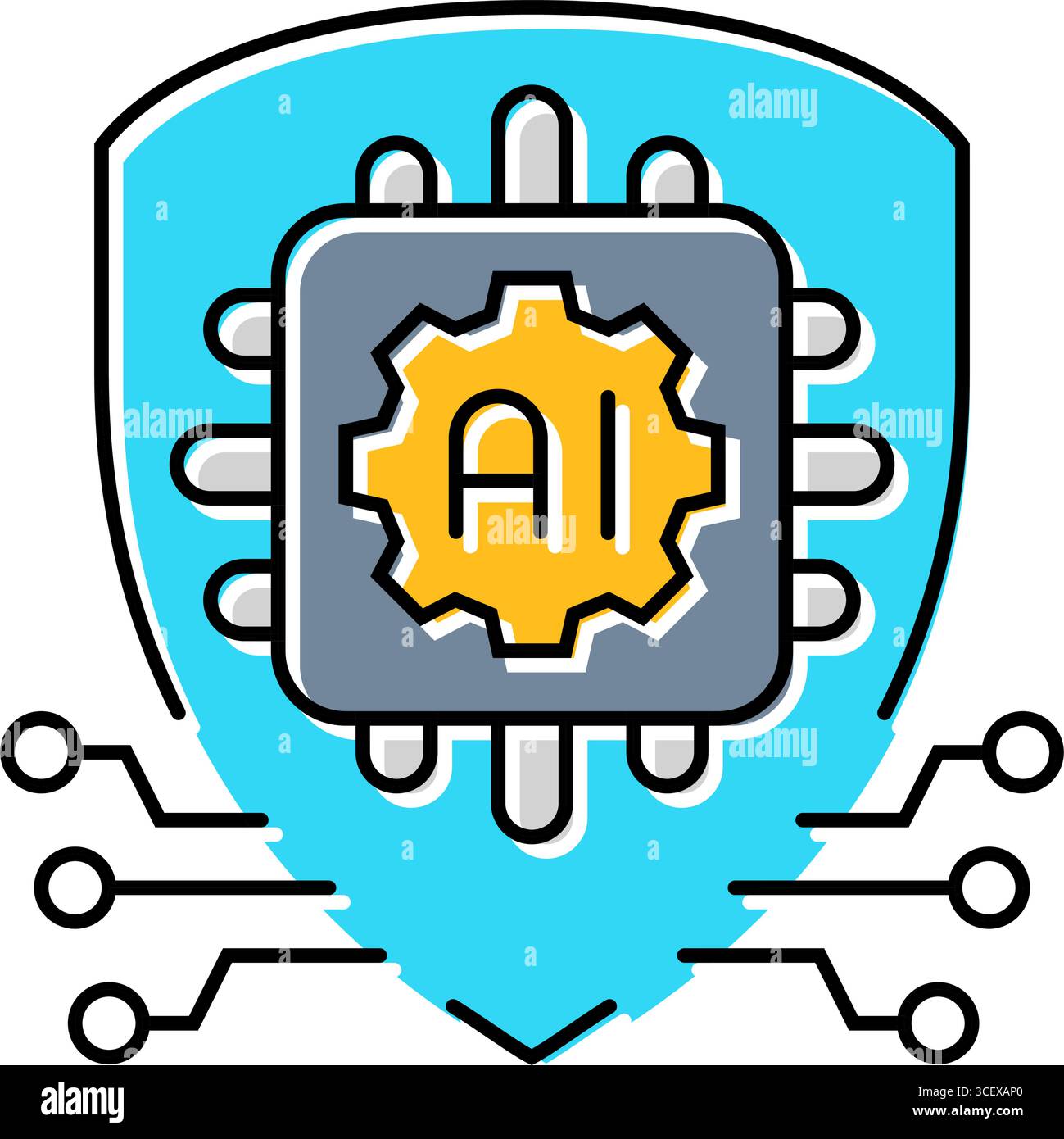 safe ai development ethical ai color icon vector illustration Stock ...
