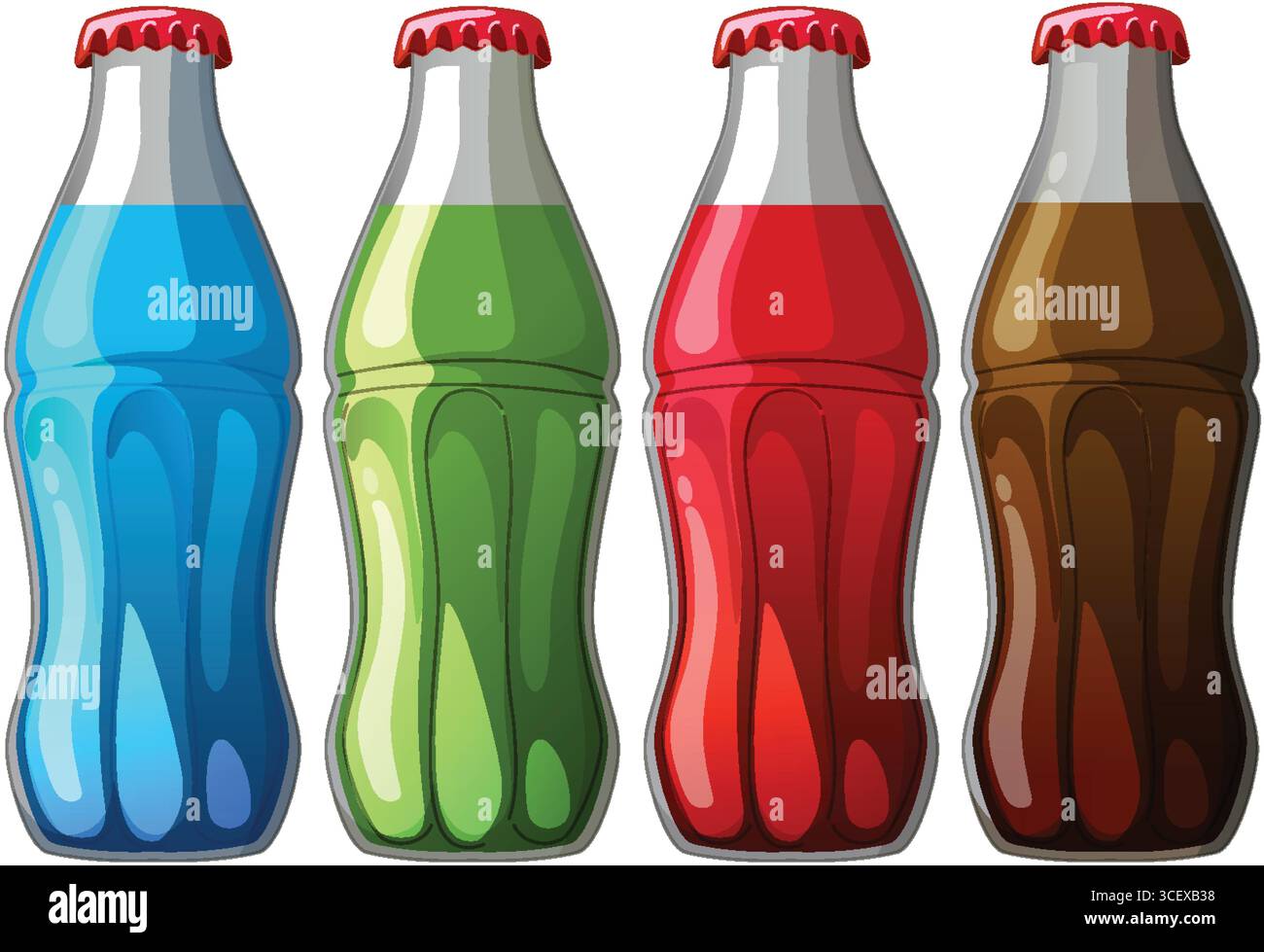 Green vibrant bottles in Stock Vector Images - Alamy