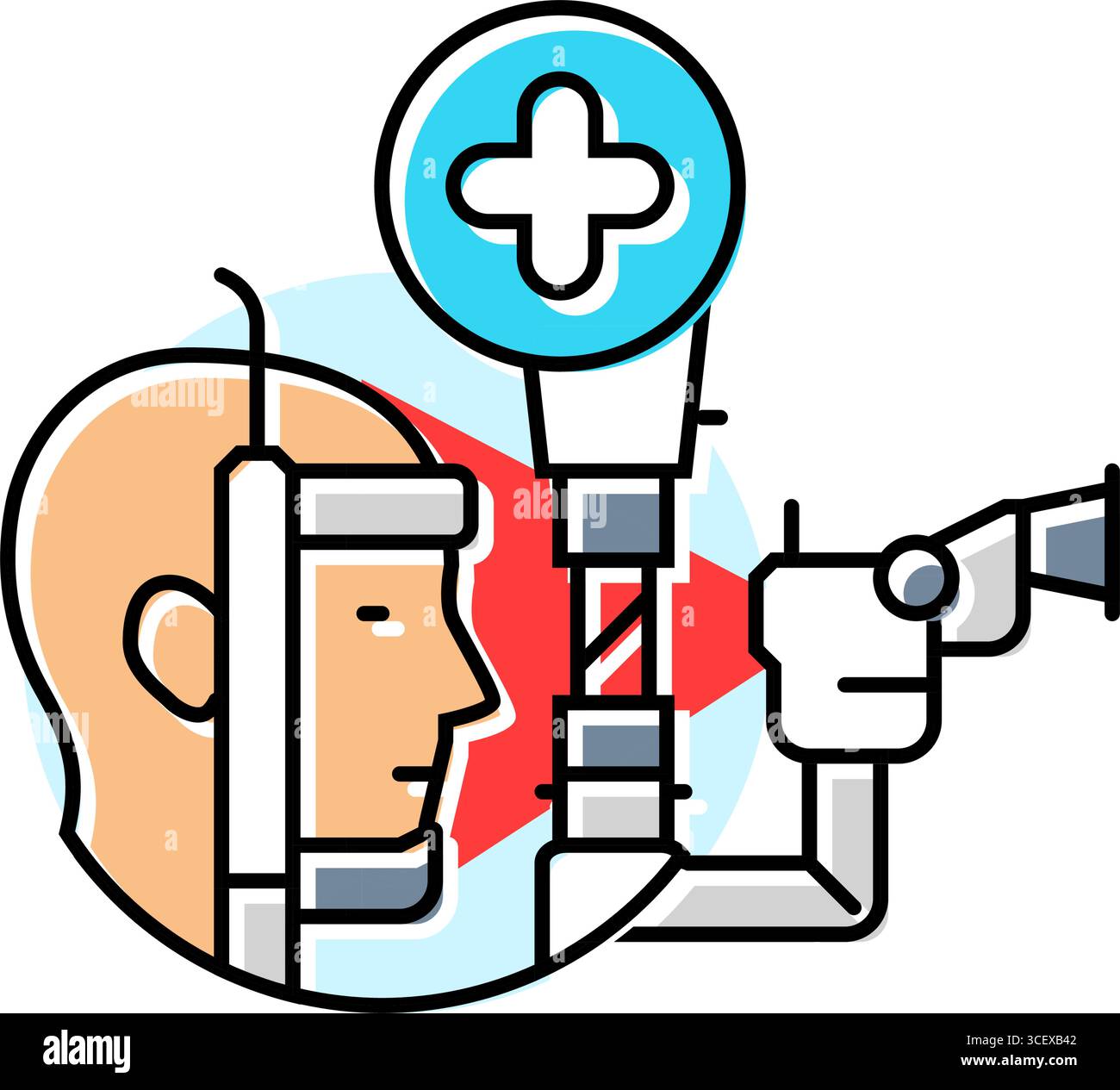 test optometry vision eye color icon vector illustration Stock Vector ...