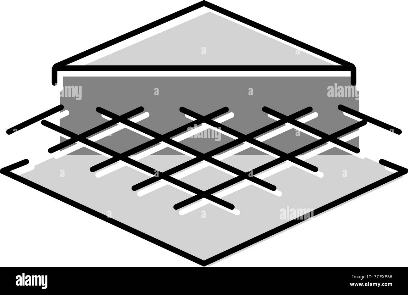 and rebar structure cement concrete color icon vector illustration ...