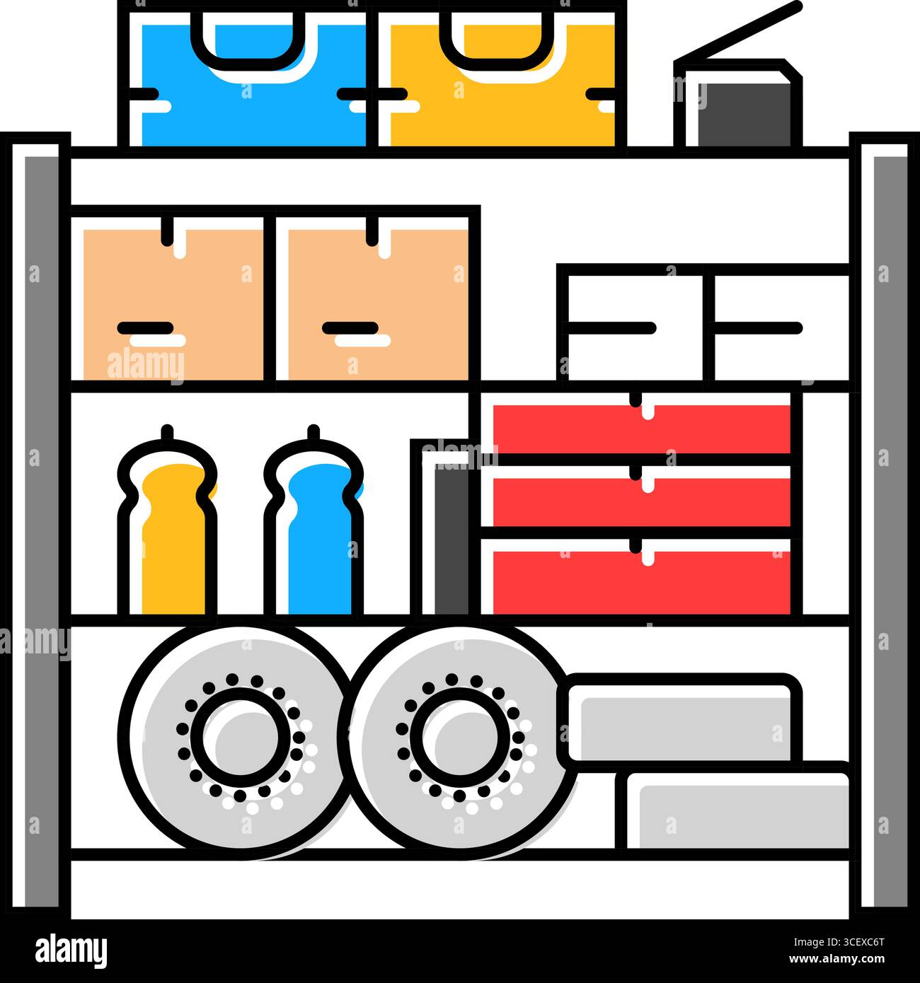 garage storage shelves color icon vector illustration Stock Vector ...