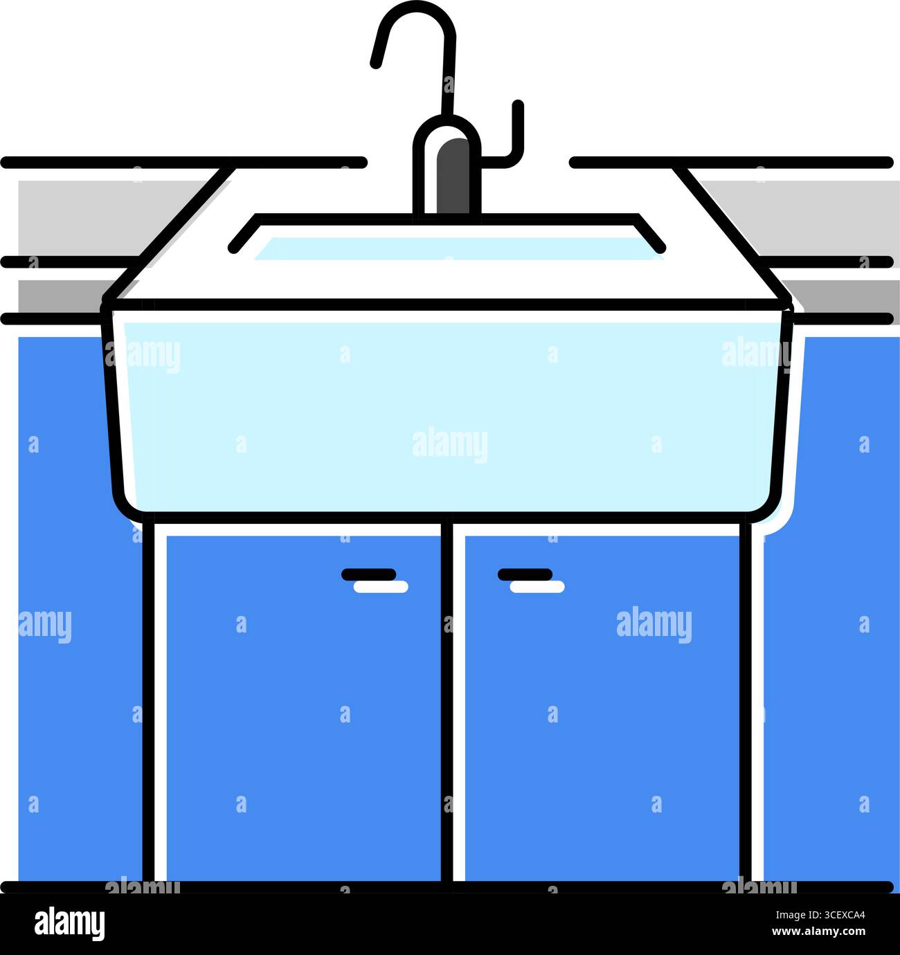 farmhouse sink color icon vector illustration Stock Vector Image & Art ...