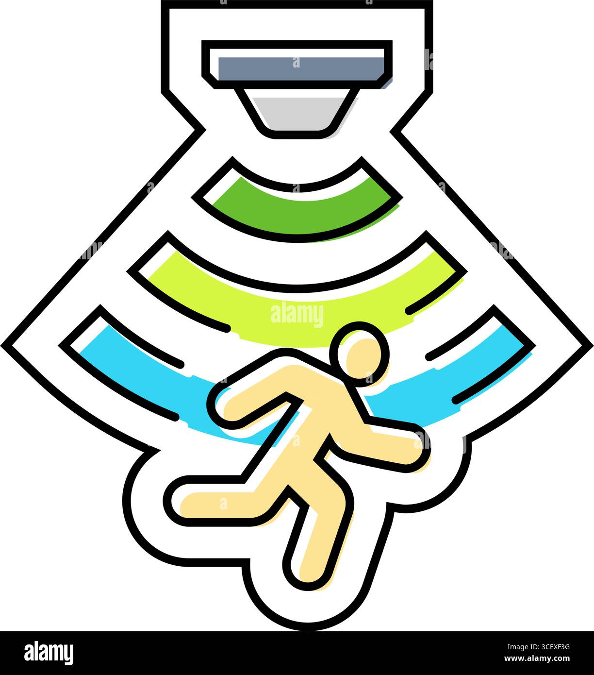 motion activated color icon vector illustration Stock Vector Image ...