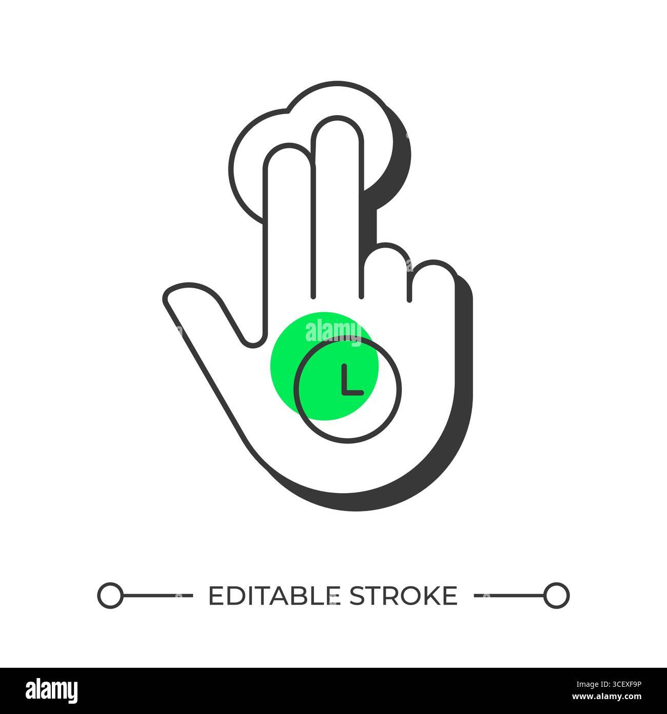 Software usability offset shadow line icon Stock Vector