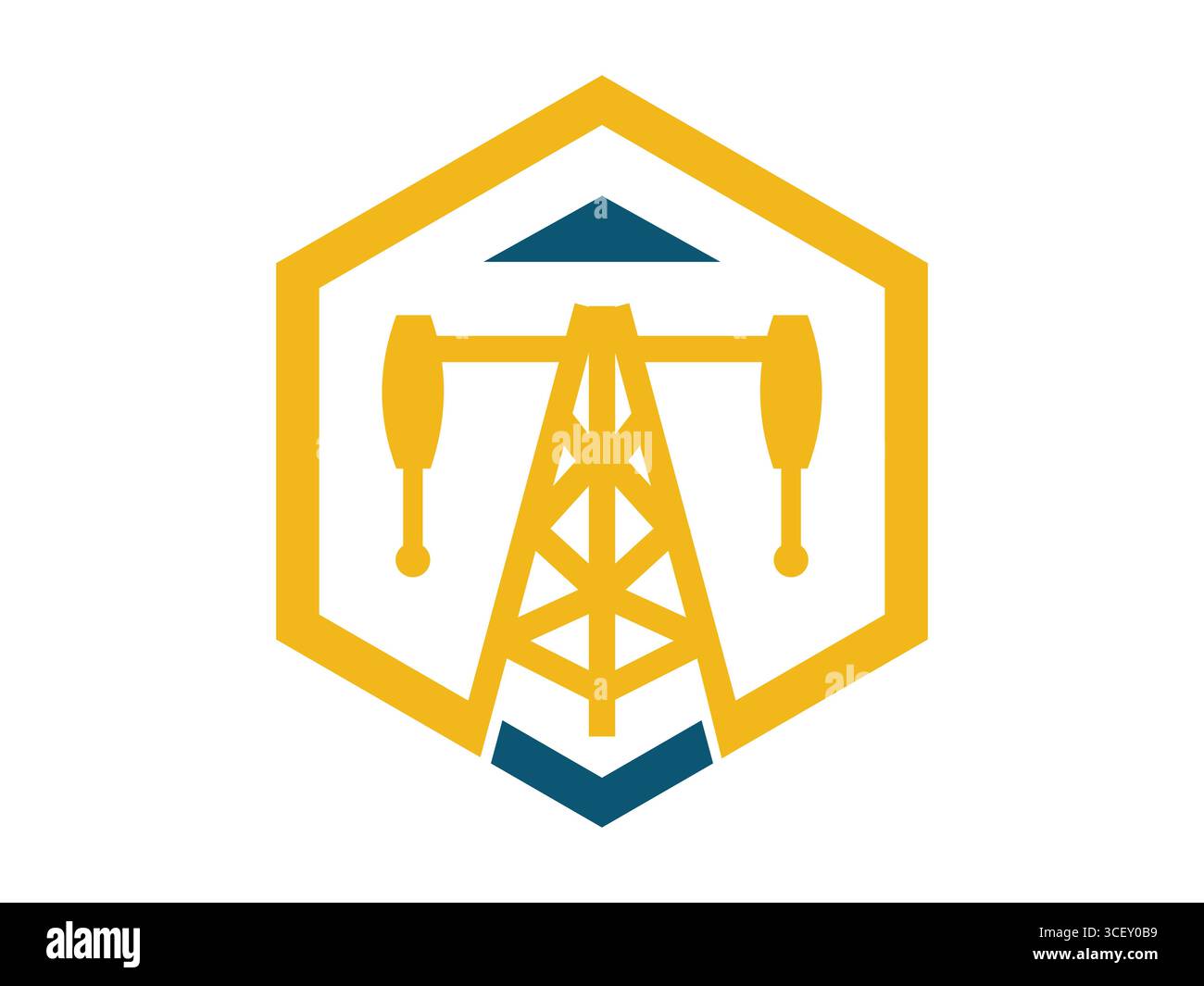 High quality energy drilling icon vector illustration. Perfect for oil, gas, petroleum, mining, renewable energy, engineering, industrial, and environ Stock Vector