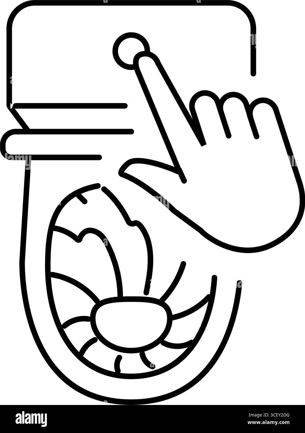 flush toilet diarrhea line icon vector illustration Stock Vector Image ...