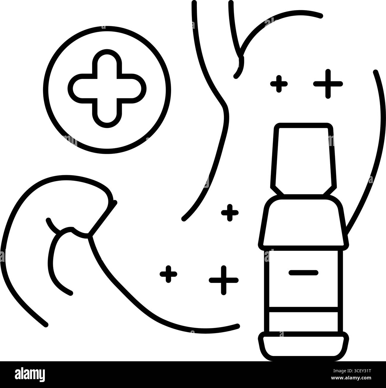 antibiotic antidiarrheal medication line icon vector illustration Stock ...