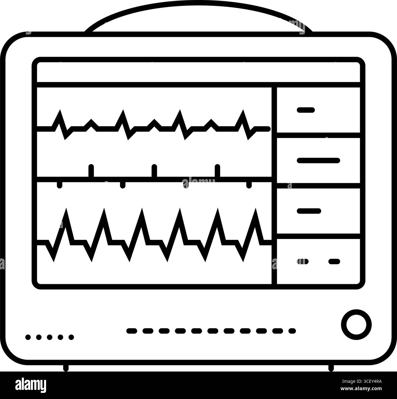 heart rate monitor cardiology accessories line icon vector illustration ...