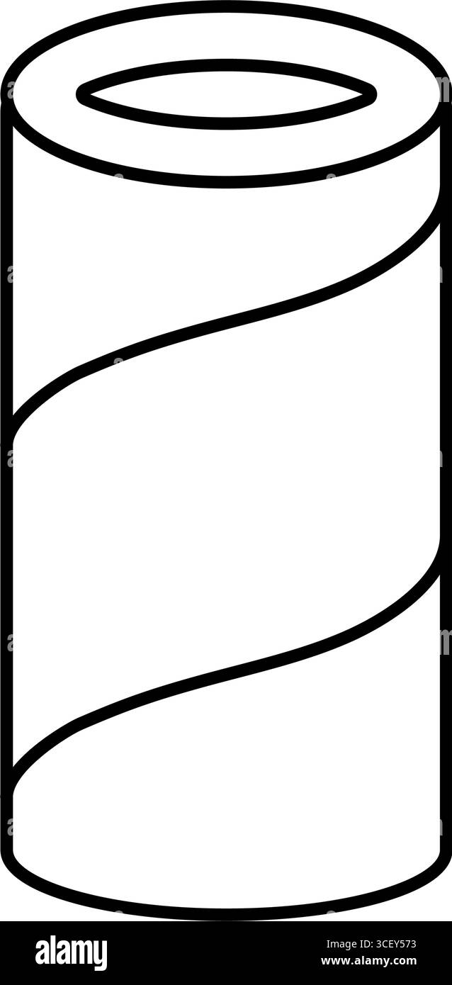tube cardboard packaging line icon vector illustration Stock Vector ...