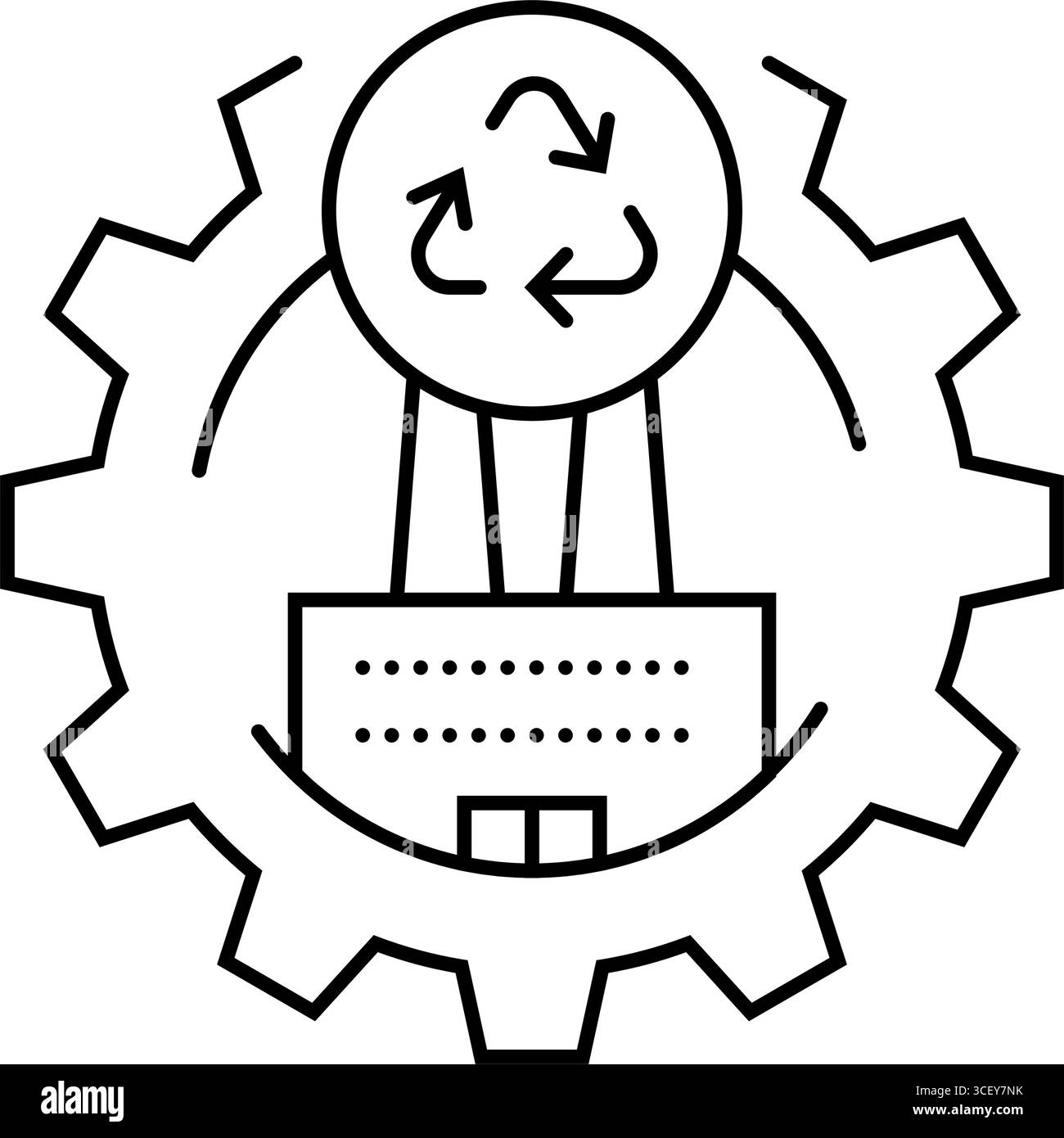 sustainable industry line icon vector illustration Stock Vector Image ...