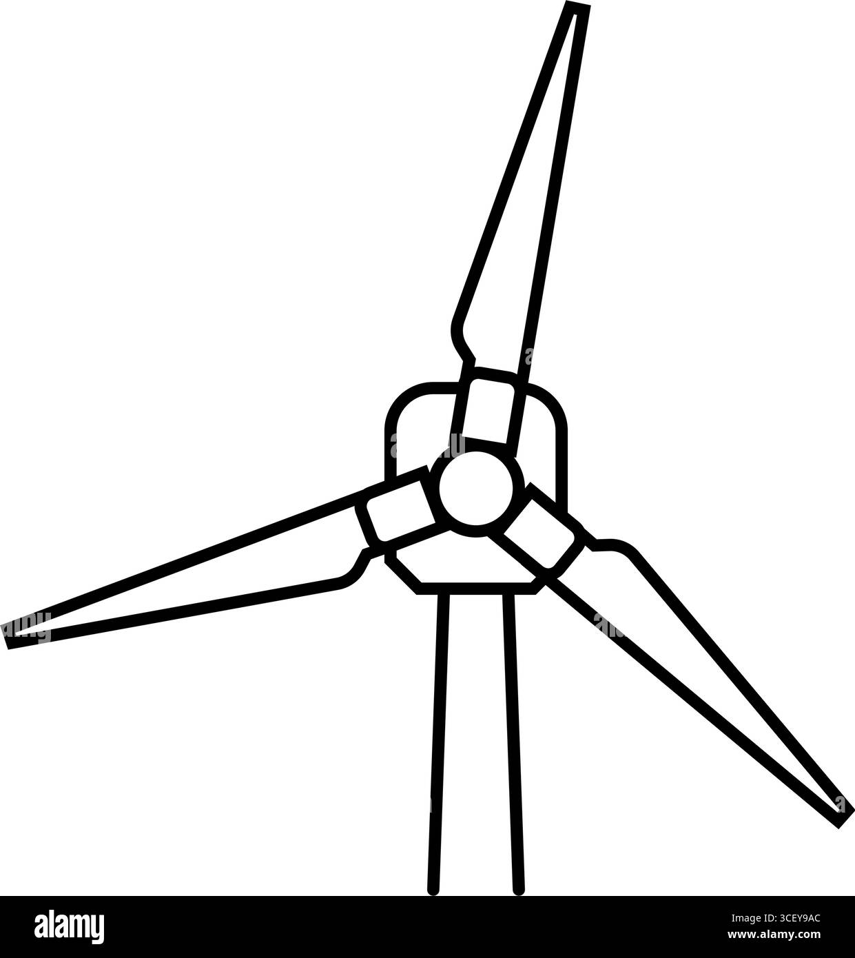 wind turbine eco conscious line icon vector illustration Stock Vector ...