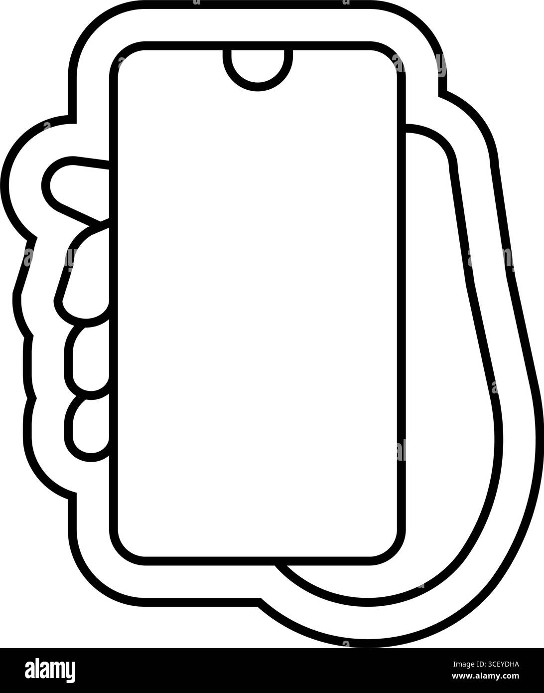 one hand operation line icon vector illustration Stock Vector Image ...