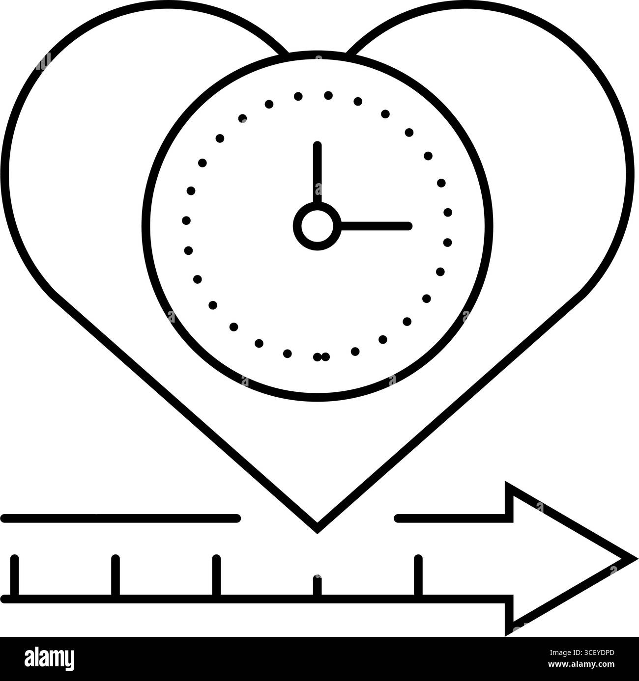 life expectancy line icon vector illustration Stock Vector