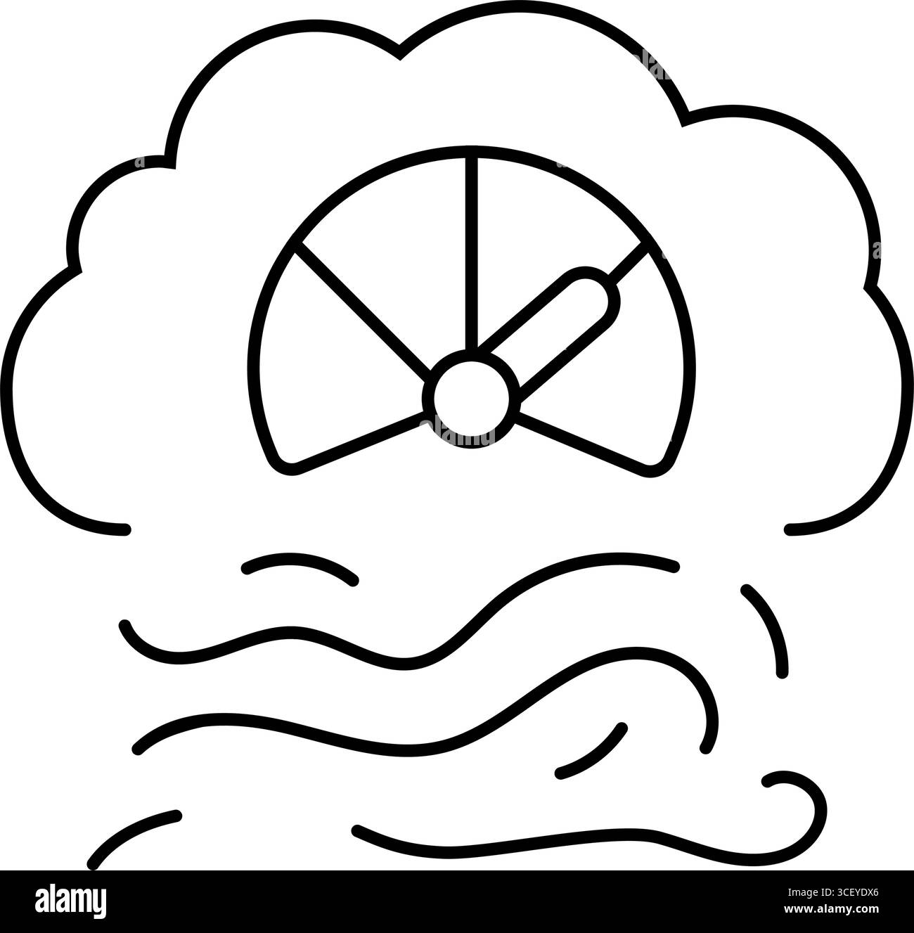 air quality line icon vector illustration Stock Vector