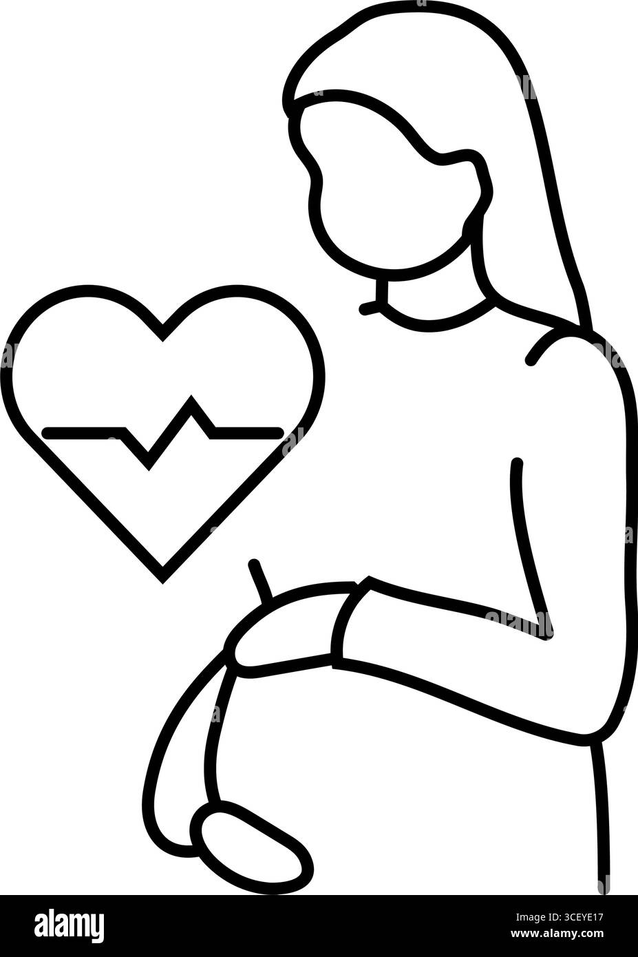 maternal health care line icon vector illustration Stock Vector