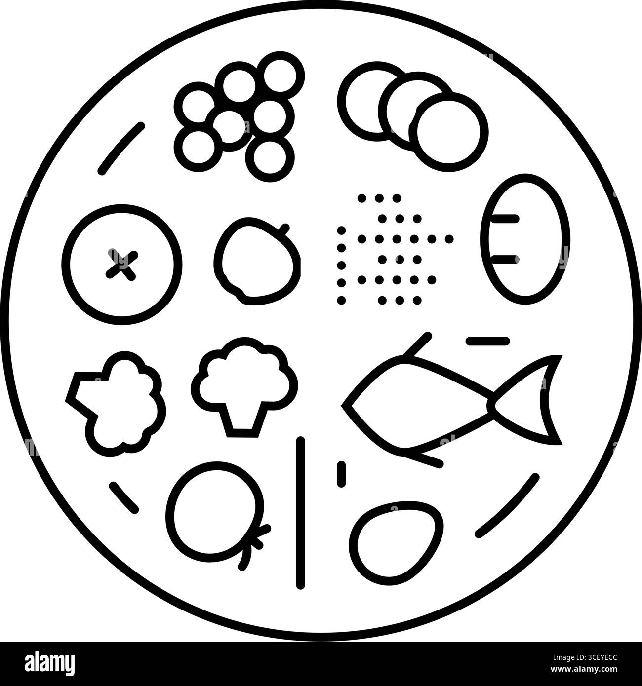 nutrition plate line icon vector illustration Stock Vector