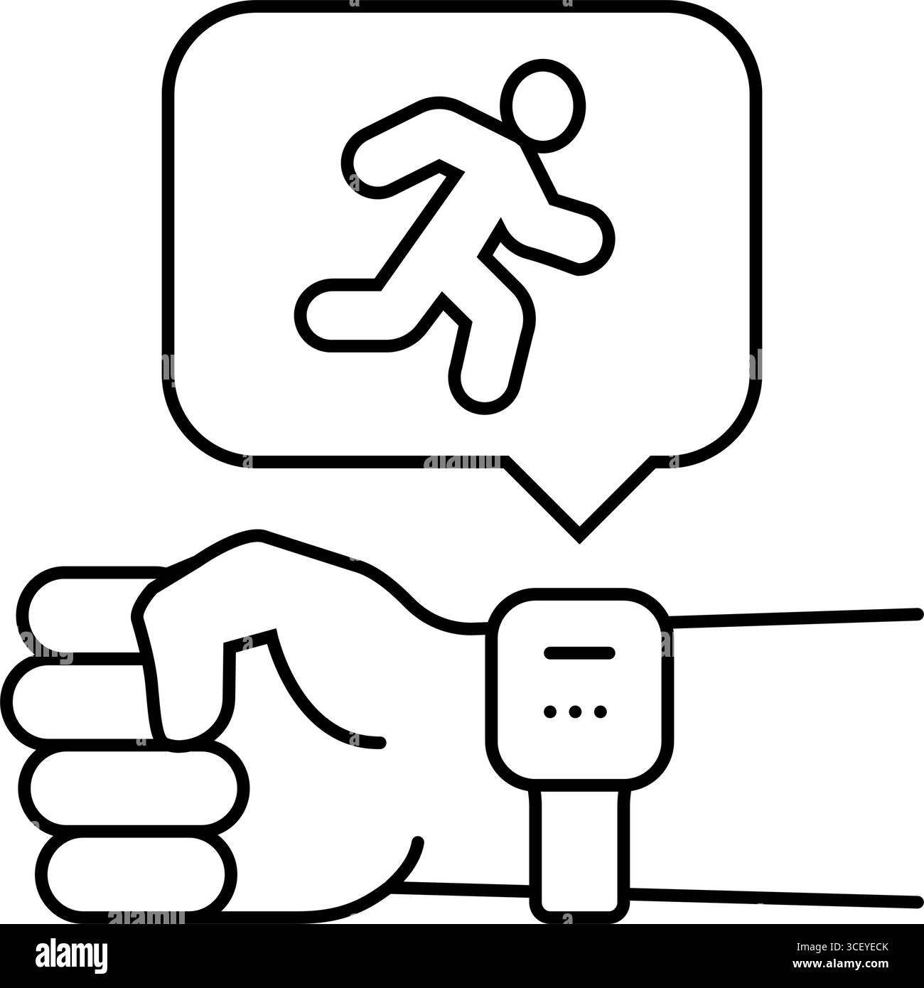 physical activity tracker line icon vector illustration Stock Vector