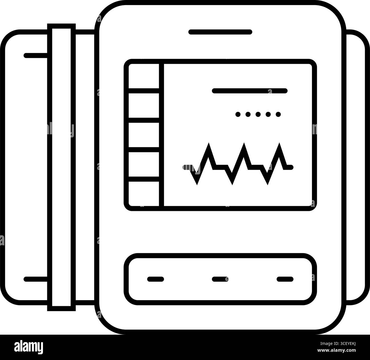 blood pressure gauge line icon vector illustration Stock Vector