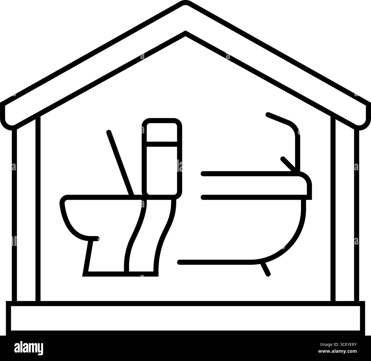sanitation facilities line icon vector illustration Stock Vector