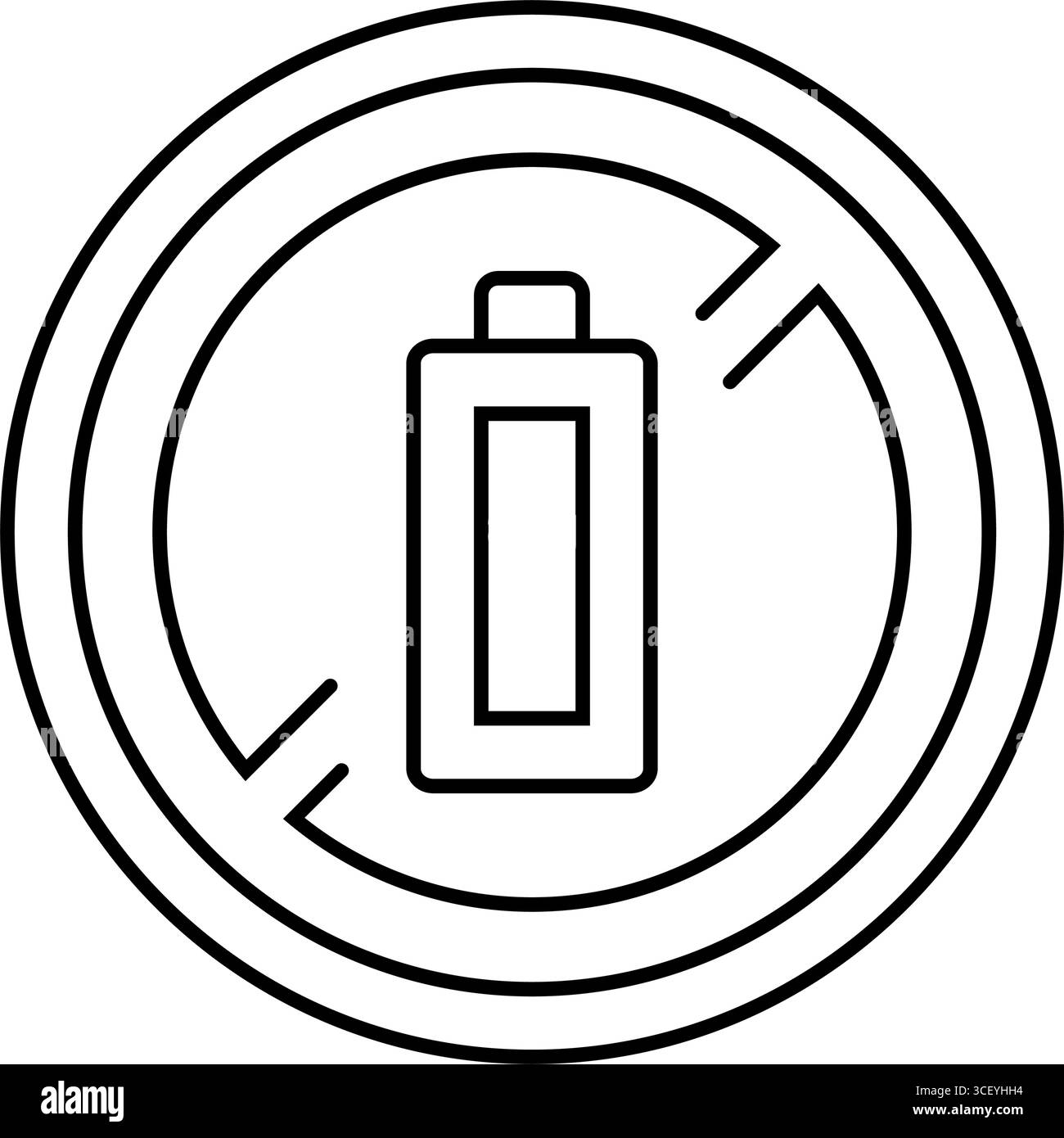 battery not included line icon vector illustration Stock Vector Image ...