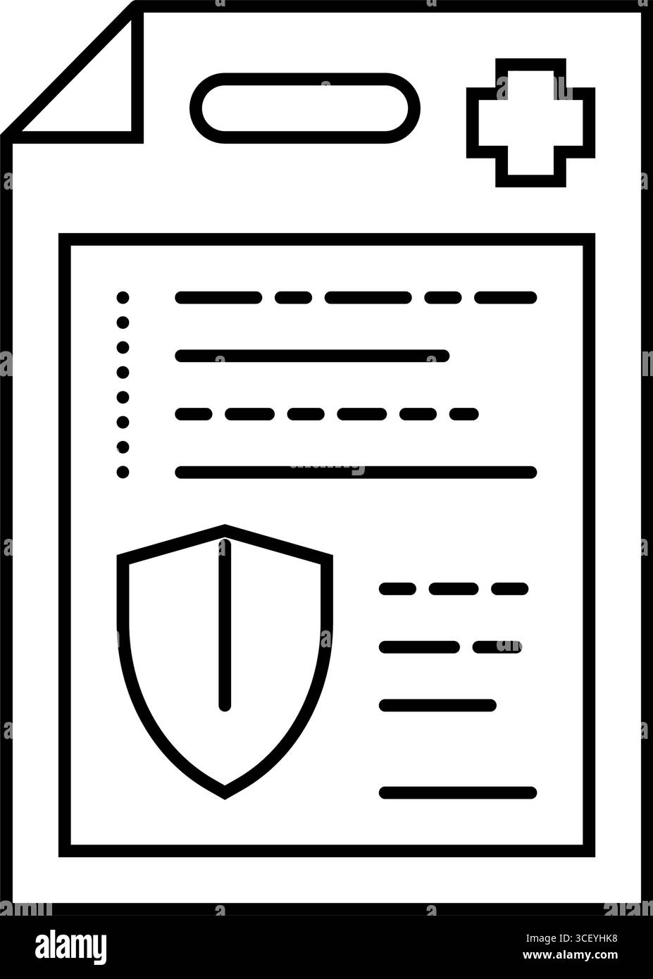 health insurance line icon vector illustration Stock Vector