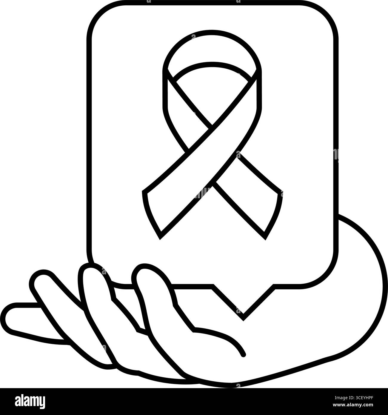 hiv awareness line icon vector illustration Stock Vector