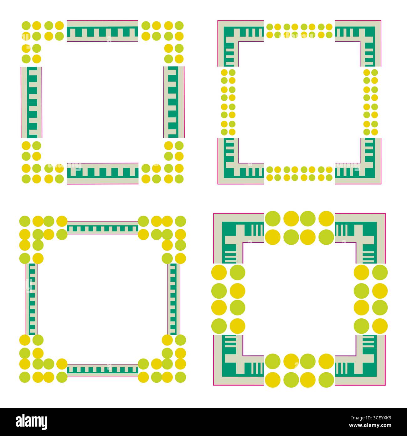 Red frame icon. Bold border symbol. Striped pattern detail. Vector ...