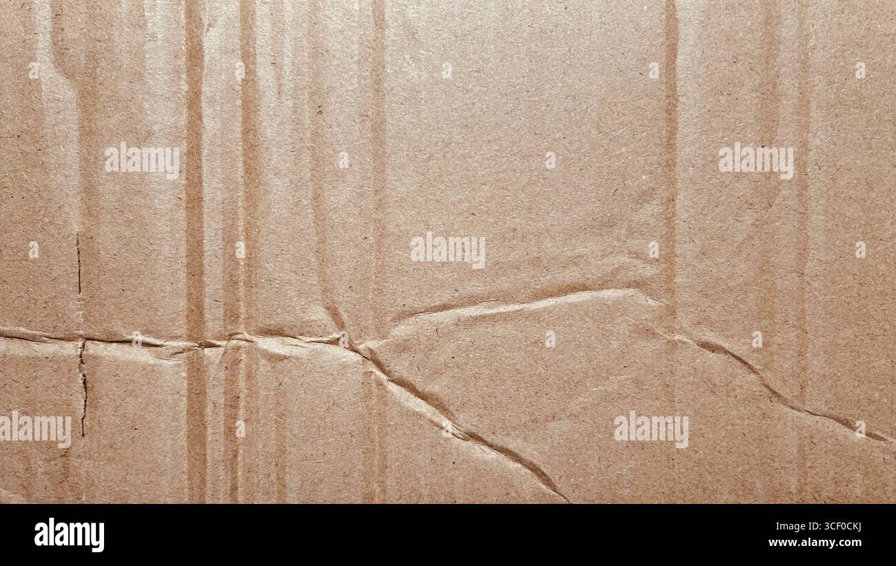 close up of brown cardboard texture - Smartphone Captured Stock Image