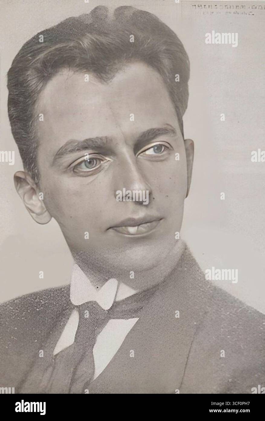 A portrait photograph of graphic artist A.J. van 't Hoff, taken around ...