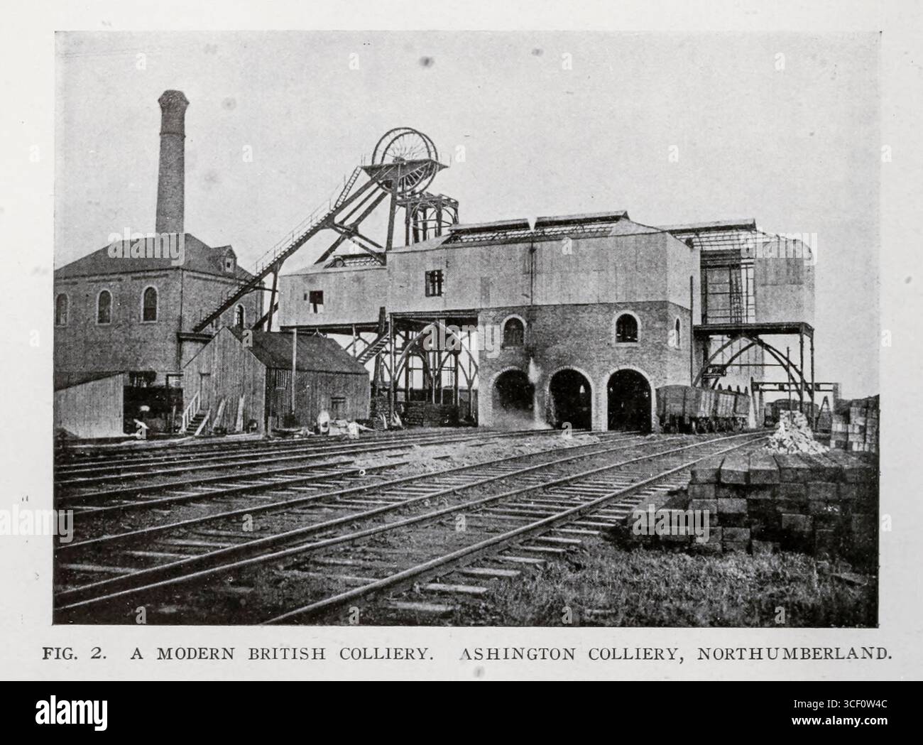 A MODERN BRITISH COLLIERY. ASHINGTON COLLIERY, NORTHUMBERLAND. from the ...