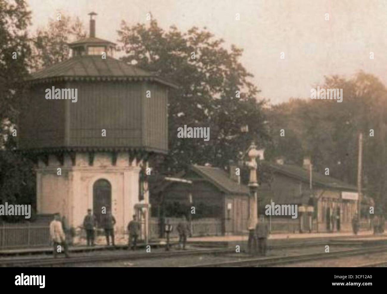 This 1916 photo of Ignalina train station captures the station's role ...