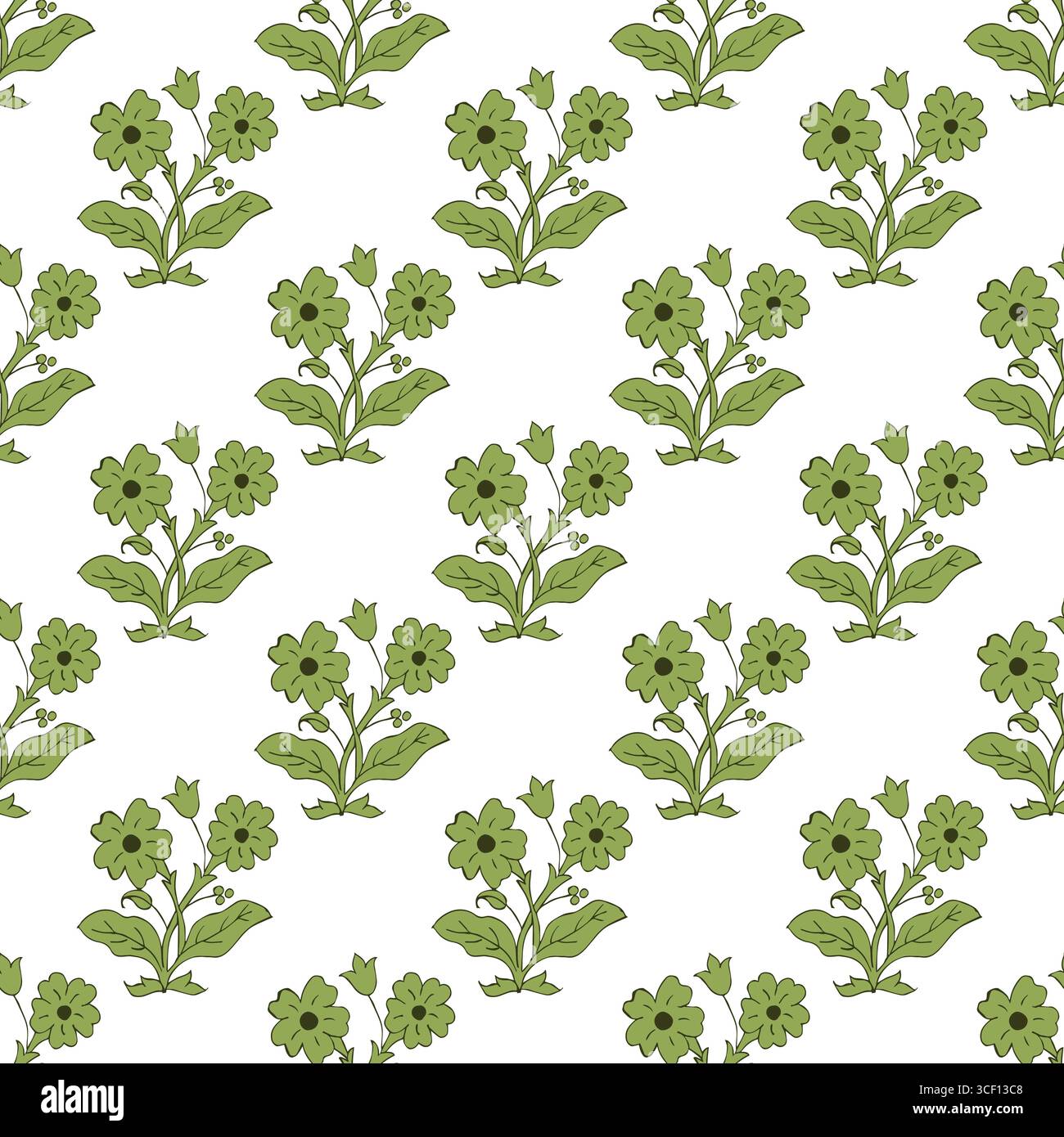 Abstract Hand Indian Block Print Ajrakh Print background pattern Stock Vector